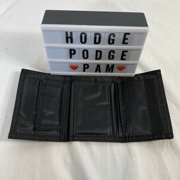 Pittsburgh Penguins Black Nylon Wallet Trifold Hook Loop Closure Hockey Logo NHL - Picture 3 of 7